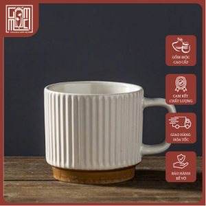 cốc gốm mộc
