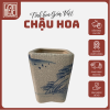 Chậu ống bonsai men rạn gốm bát tràng